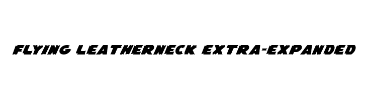 Flying Leatherneck Extra-expanded Font
