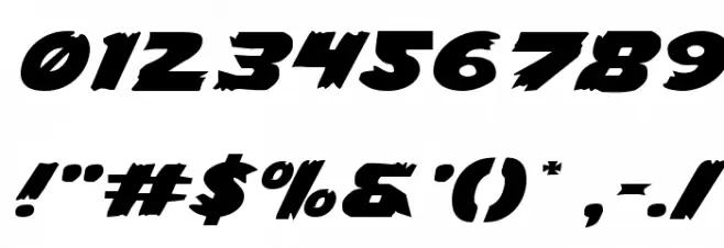 Flying Leatherneck Extra-expanded Font OTHER CHARS