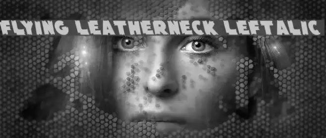 Flying Leatherneck Leftalic Font examples