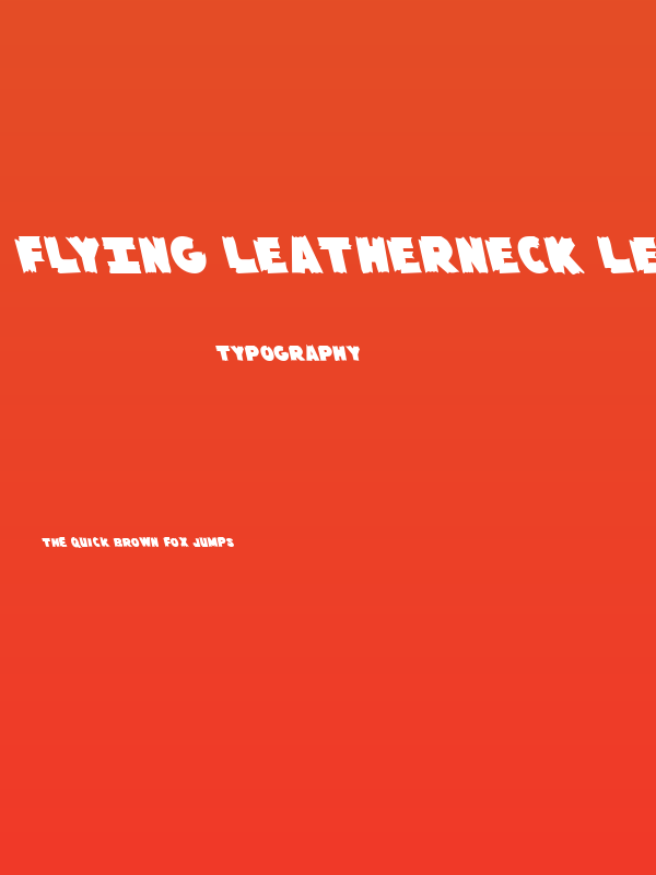 Flying Leatherneck Leftalic Poster