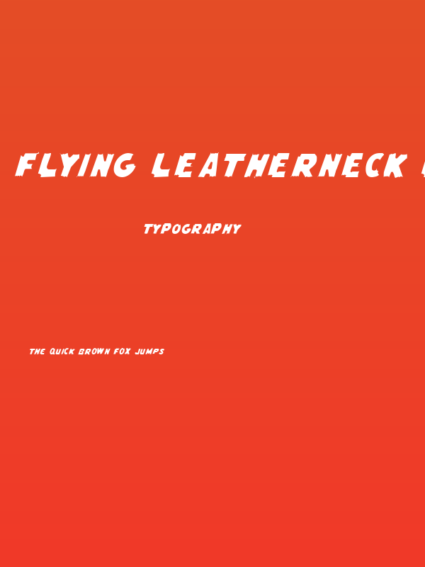 Flying Leatherneck Light Poster