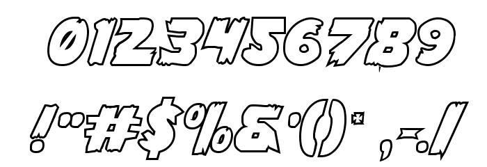 Flying Leatherneck Outline Font OTHER CHARS