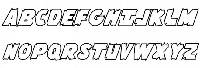 Flying Leatherneck Outline Font Litere mari