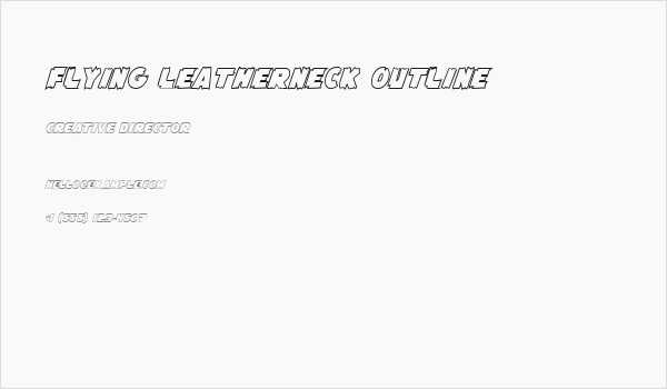 Flying Leatherneck Outline Business Card