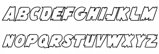 Flying Leatherneck Outline Fuentes MINÚSCULAS