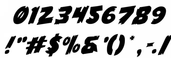 Flying Leatherneck Rotalic Font OTHER CHARS