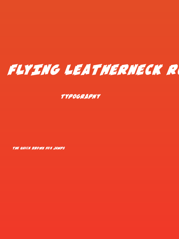 Flying Leatherneck Rotalic Poster