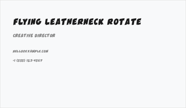Flying Leatherneck Rotate Business Card