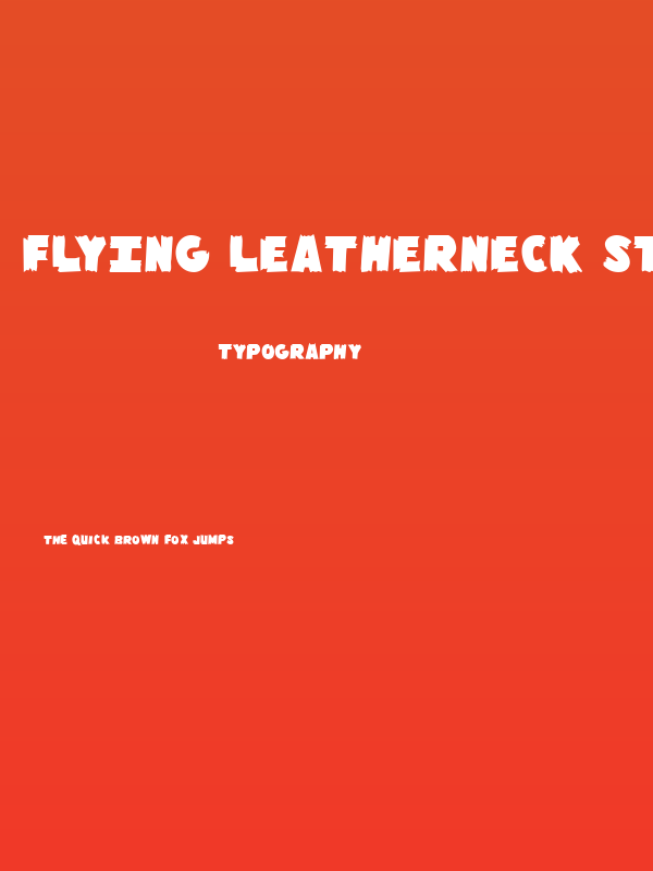 Flying Leatherneck Straight Poster