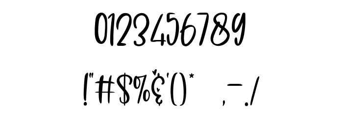 Flying Love Font OTHER CHARS