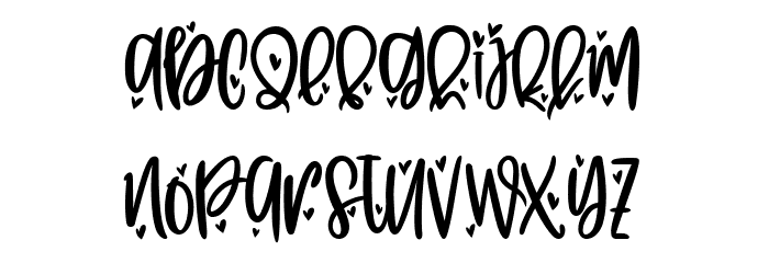 Flying Love Font LOWERCASE