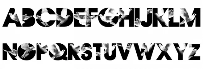 Flying Peace PERSONAL USE Regular Font Litere mari