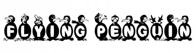Flying Penguin  Frei Schriftart Herunterladen