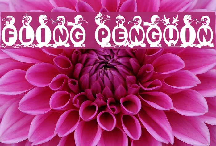 Flying Penguin Font examples