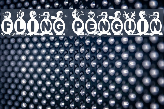 Flying Penguin Font examples