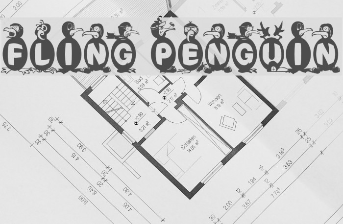 Flying Penguin Font examples