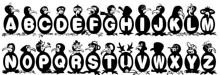 Flying Penguin Font LOWERCASE