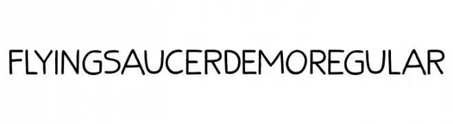Flying Saucer DEMO Regular  font caratteri gratis