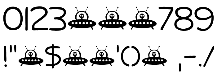 Flying Saucer DEMO Regular Font OTHER CHARS