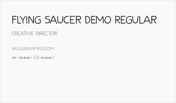 Flying Saucer DEMO Regular Business Card