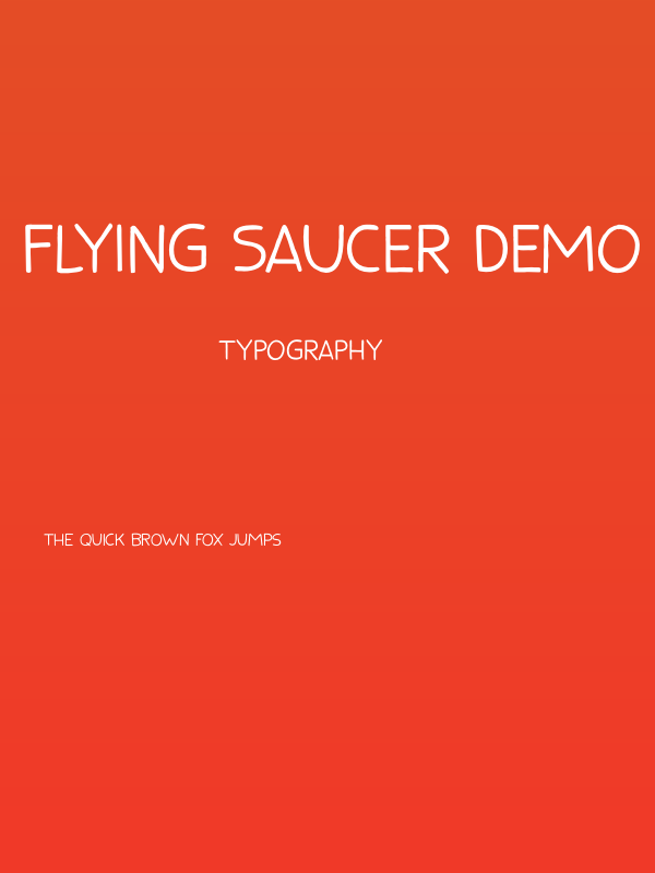 Flying Saucer DEMO Regular Poster