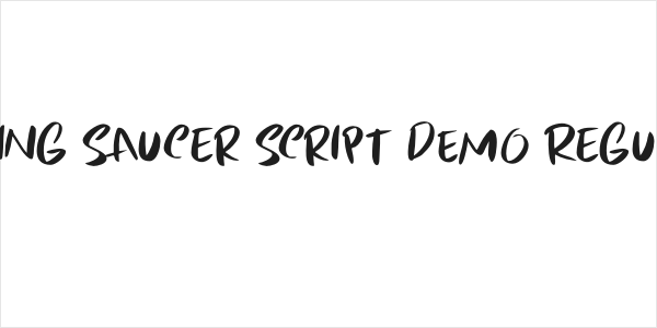 Flying Saucer Script DEMO Regular Logo