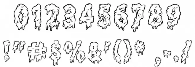 Flying-Slime-Line Font OTHER CHARS