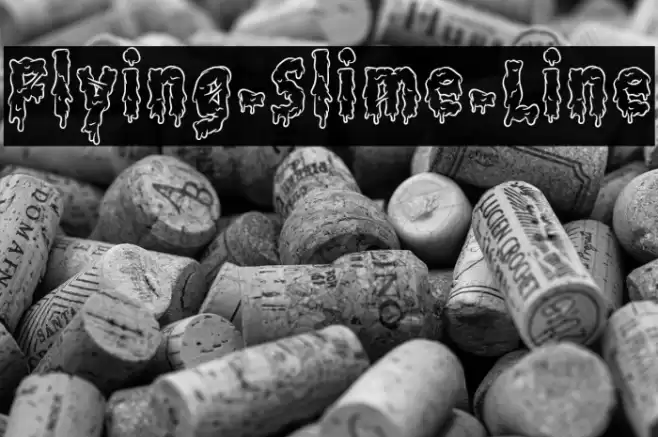 Flying-Slime-Line Font examples