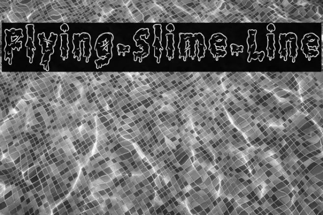 Flying-Slime-Line Font examples
