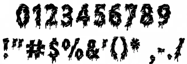 Flying-Slime-Reguler Font OTHER CHARS