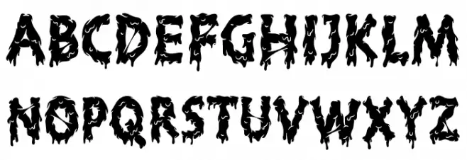 Flying-Slime-Reguler Font UPPERCASE