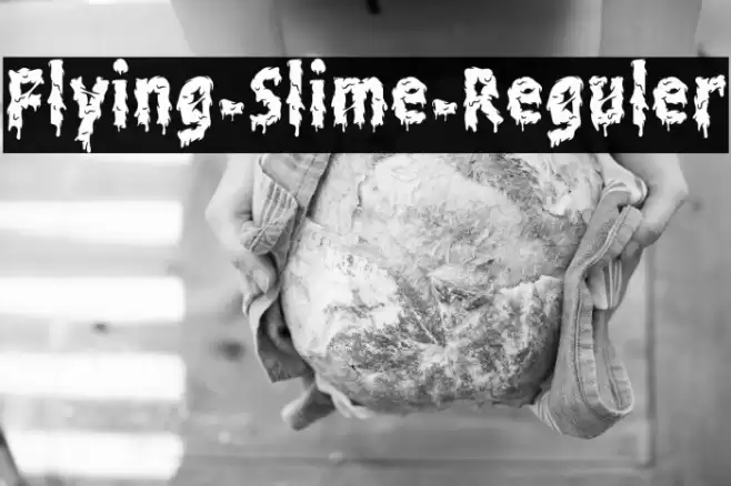 Flying-Slime-Reguler Font examples