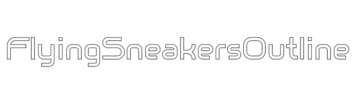 Flying Sneakers Outline  Скачать бесплатные шрифты