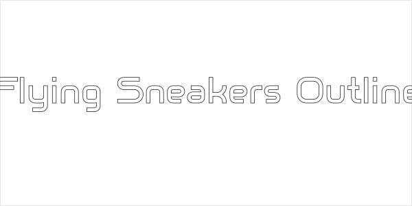Flying Sneakers Outline Logo