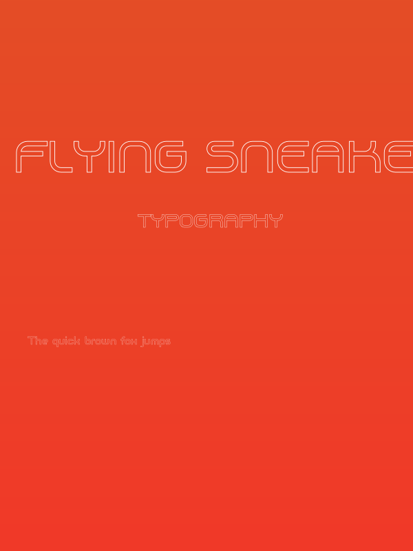 Flying Sneakers Outline Poster