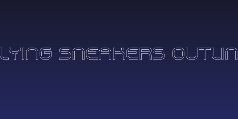 Flying Sneakers Outline Social Header