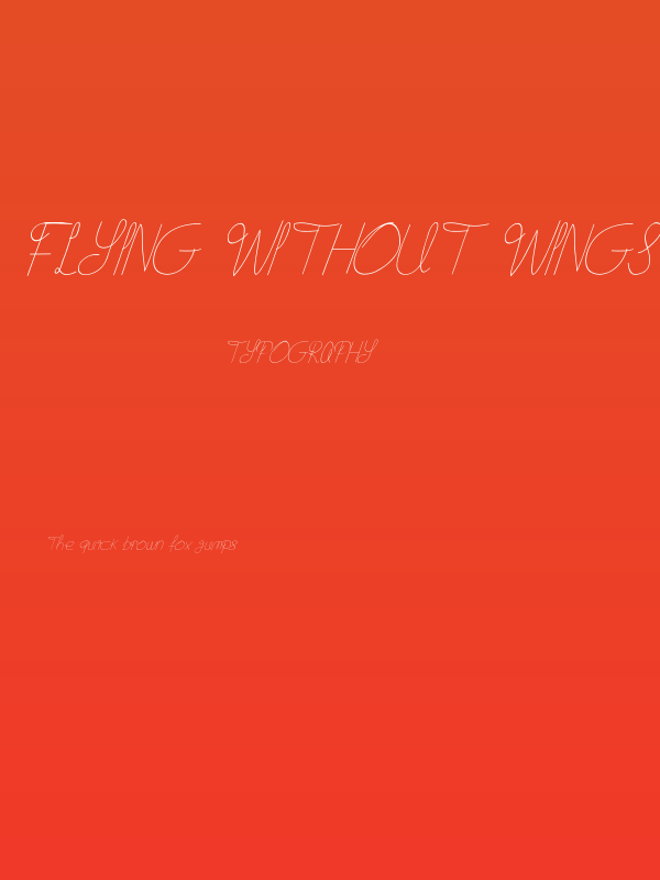 Flying Without Wings Poster