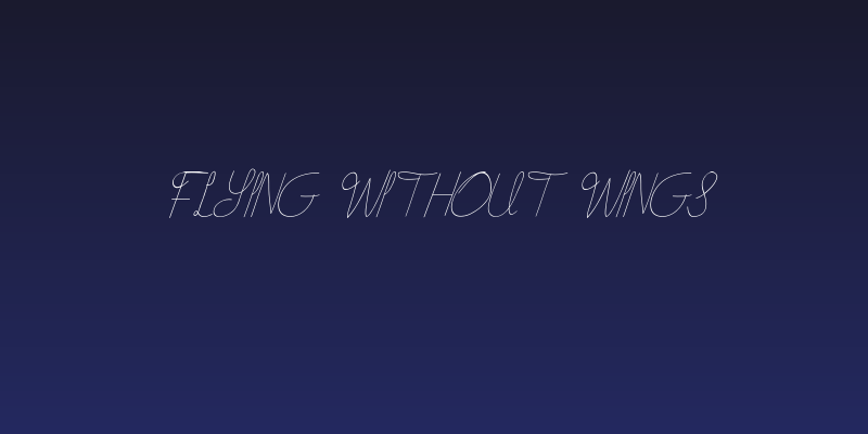 Flying Without Wings Social Header