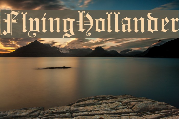 FlyingHollander Font examples