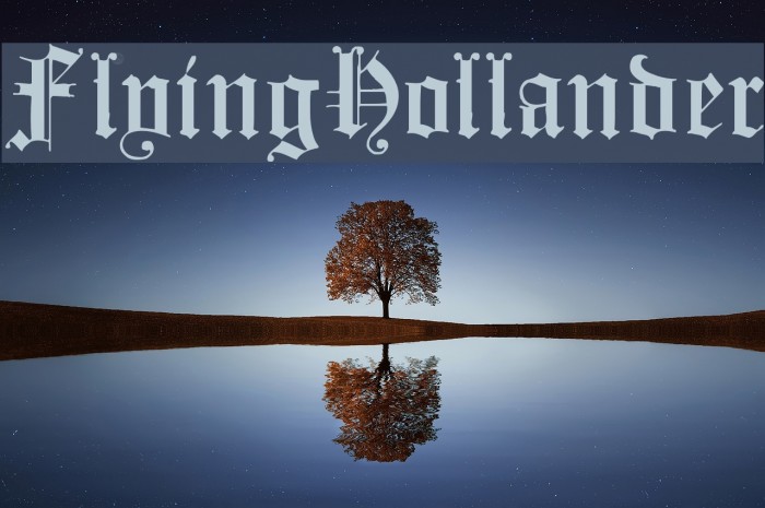 FlyingHollander Font examples
