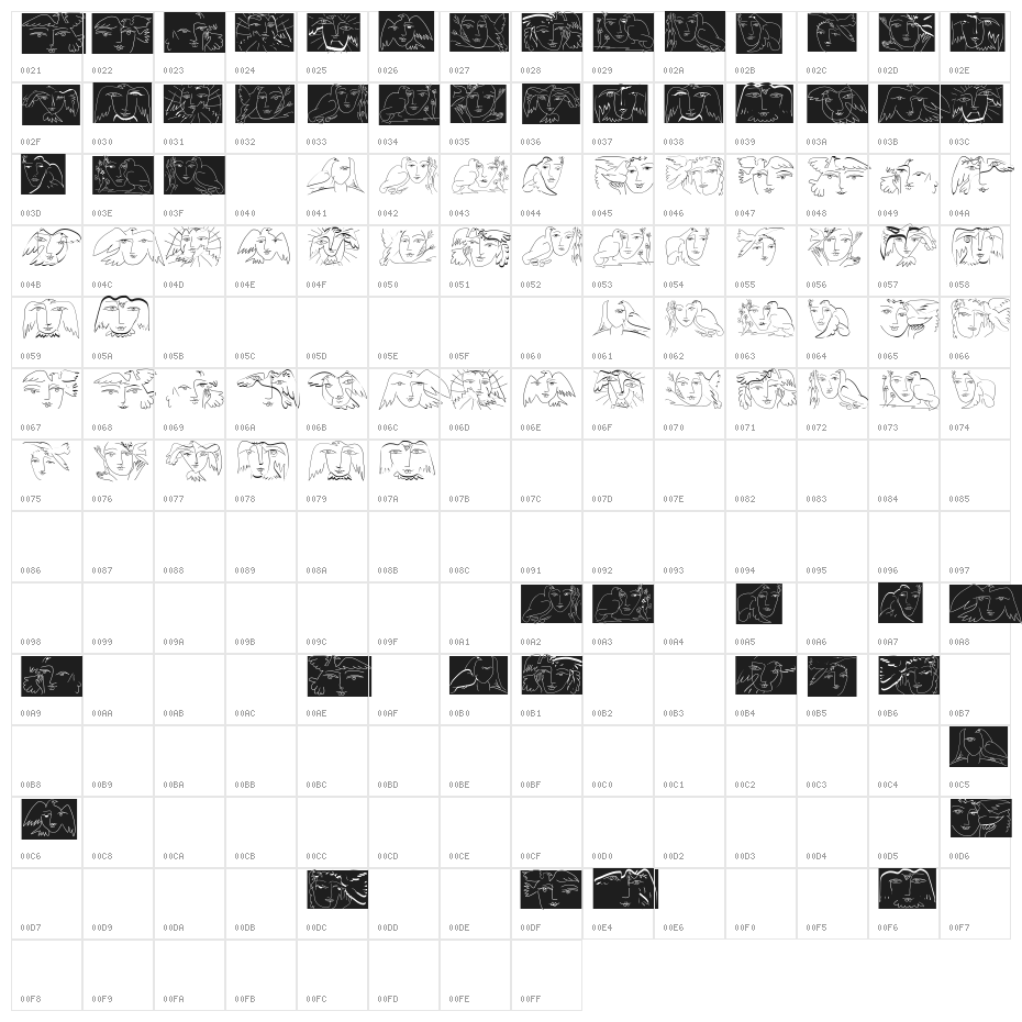 FlyingWomen Character Map
