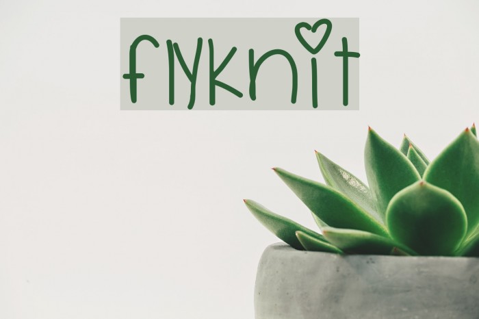 Flyknit Font examples