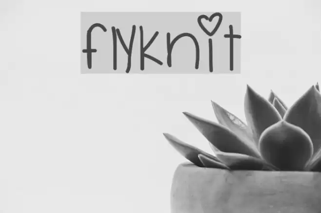 Flyknit Font examples