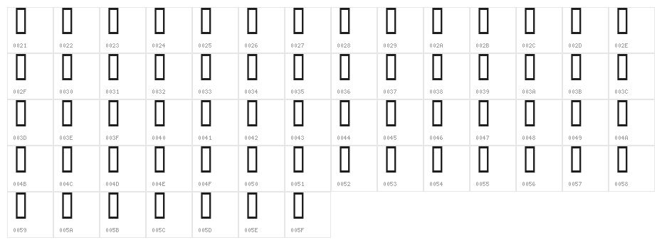 Flyman Character Map