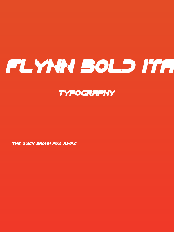 Flynn Bold Italic Poster