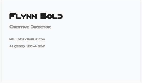 Flynn Bold Business Card