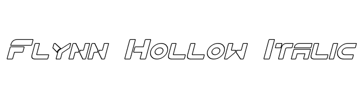 Flynn Hollow Italic  les polices de caractères gratuit tlcharger