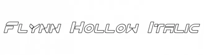 Flynn Hollow Italic  font caratteri gratis