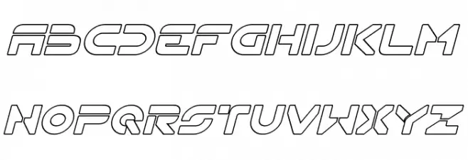 Flynn Hollow Italic Шрифта ВЕРХНИЙ