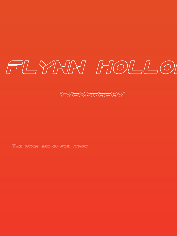 Flynn Hollow Italic Poster